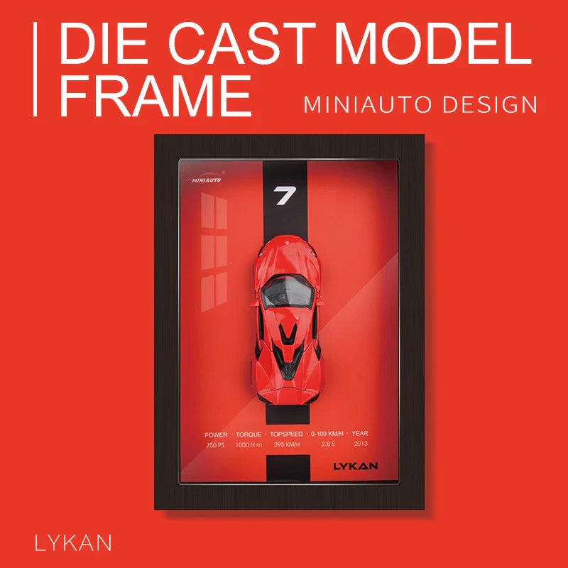 Framed Diecast car